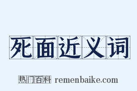死面近义词是什么意思的图片